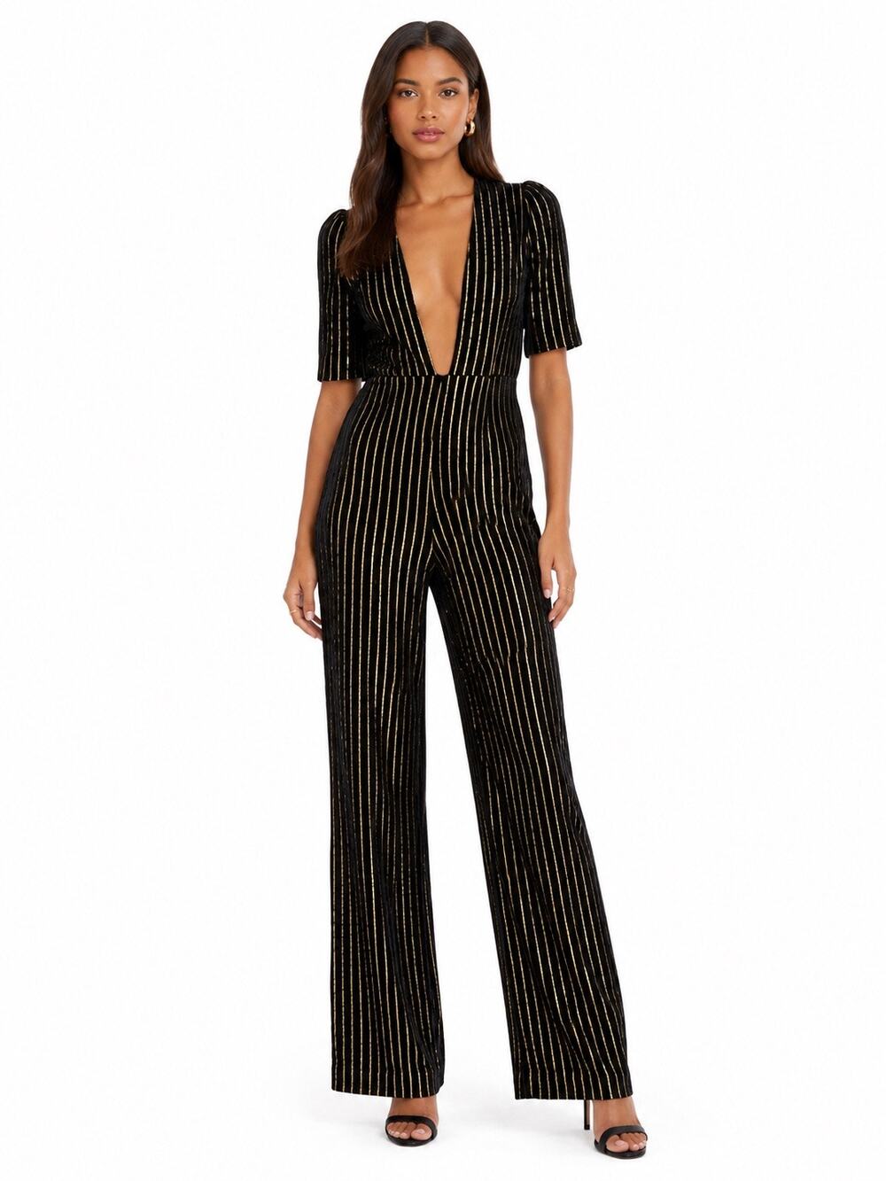 MISHA Collection Natalia Velvet Pantsuit Jumpsuit